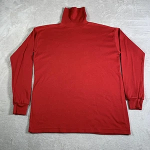 Vintage Wentworth Turtleneck Shirt Mens Large Red Long Sleeve Made in USA 80s - Picture 1 of 10