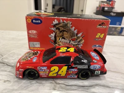 Jeff Gordon 1997 Jurassic Park Black Window Bank Nascar 1/24 Diecast Action #24  - Image 1 of 4