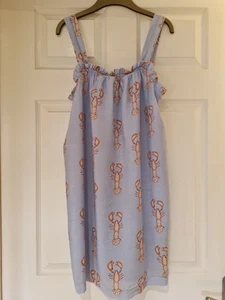 Oliver Bonas Women's Dress Size 8, Blue with Crab Pattern - Picture 1 of 3