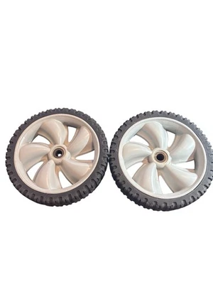 (2) Cortacésped Walk Behind rueda delantera usada 8" de diámetro  Eje 1-3/4" ancho 1/2" Foto 1 de 4