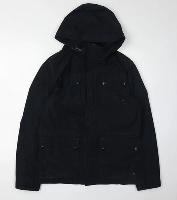 Marks and Spencer Men's Black Hooded Parka Jacket S - Image 1 of 4