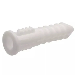 Plastic Anchor #8-10 7/8" Fasteners - White - 1000 Pack - Picture 1 of 2