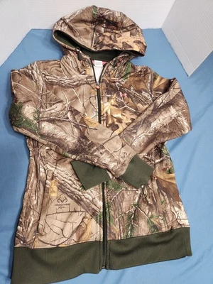 Under Armour Jacket Youth Small Brown Pink Storm Camouflage Zip Hunting Outdoors - Image 1 of 4