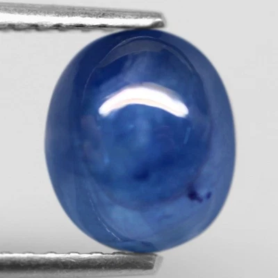 2,82 quilates Piedras Preciosas Naturales Zafiro Azul Ovalado Cabujón Calefacción Mozambique ¡Encantador! Foto 1 de 4