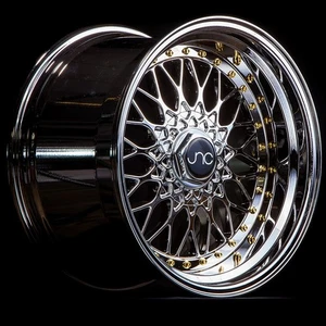 JNC Wheels Rim JNC004 Platinum Gold Rivets 18x8.5 5x100/5x114.3 ET30 - Picture 1 of 4