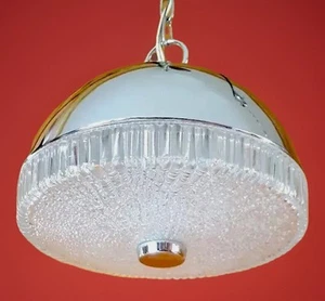 Vintage 1950er-60er MCM Retro Atomic Space Age UFO Kuppel Kronleuchter Leuchte - Bild 1 von 10