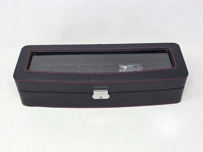 Diplomat Fibra de Carbono Seis Relojes Almacenamiento Exhibición Organizador Caja Estuche Foto 1 de 4
