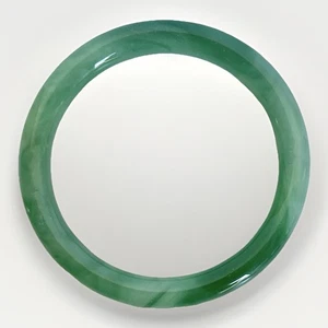 Brazalete Brazalete Vintage Cristal Pekín Verde, 7" Circunferencia Interior, 8mm Grosor - Imagen 1 de 9