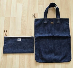 NEW! RRL DENIM ZIPPED POUCH AND BAG COMBO!!RARE! - Picture 1 of 5