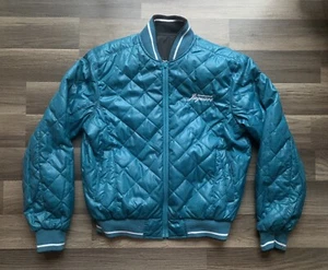 Womens Jacksonville Jaguars Jacket Reversible Sz M Teal Black Quilt Embroidered - Picture 1 of 13