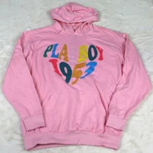 Playboy Bunny 1953 Logo Pink Langarm Pullover Hoodie Herren Gr. Medium - Bild 1 von 12