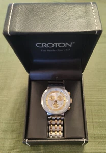 Croton Swiss Quartz Sapphire Crystal Men’s Watch - Fresh Battery - Picture 1 of 13
