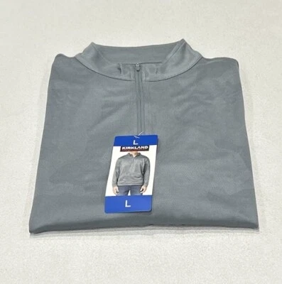 Мужской пуловер Kirkland Signature Performance на молнии 1/4, серый, размер L - Изображение 1 из 4