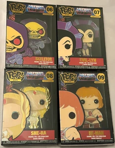 Funko Pop Pins MOTU Masters of The Universe He-Man Skeletor She-Ra Evil-Lyn Set - Picture 1 of 11