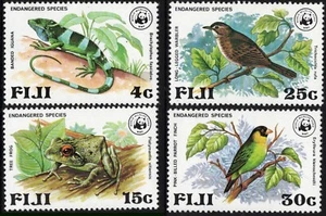 FIJI 1979 WWF AVES, RANAS E IGUANAS (4) MUH (A30501) - Imagen 1 de 1
