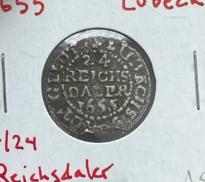 1655 Lübeck 1/24 Reichsdaler - Silber L2 - Bild 1 von 2