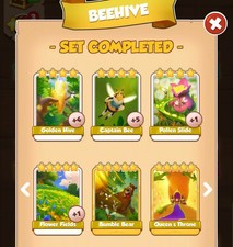 Coin Master Beehive Set 4 cards (no gold) 