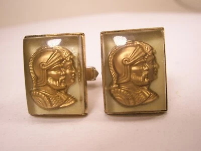 Gemelos ANSON Warrior Centurion camafeo acrílico recubiertos vintage Foto 1 de 4