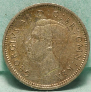 Great Britain, 1943 3 Pence, KM848, silver, .0227 oz., EF, Toning, 4-7 - Picture 1 of 2