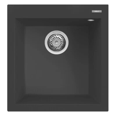 Lavello Elleci Incasso Cucina 1 Vasca 47x50 Quadra 102 Antracite LGQ10259 - Immagine 1 di 2