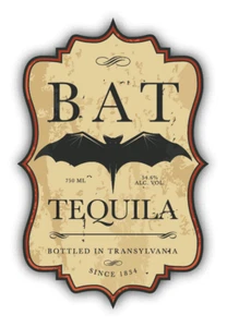 Adesivo Halloween Pozione Pipistrello Tequila Vintage Paracolpi Auto Decalcomania - Foto 1 di 1