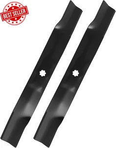 High Lift Mower Blades for John Deere 42" Deck, Replace AM141034 M154062 (2 Pack - Picture 1 of 7