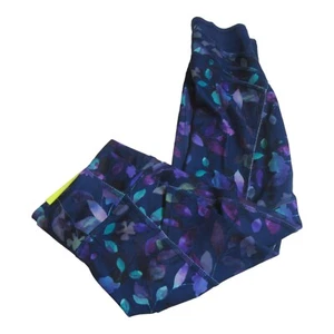 All in Motion Girls Size S 6/6X Activewear Mesh Pocket Crop Legging Sapphire - Picture 1 of 11