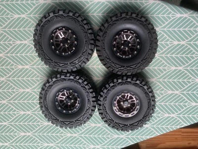 GPM  SET DE 4 ROUES POUR TRAXXAS FORD BRONCO/CHEVROLET CRAWLER ECH 1/10 NEUF - Photo 1/3