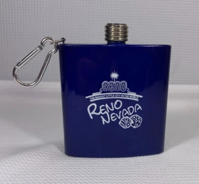 Frasco de acero inoxidable de 6 oz - Frasco de recuerdo de whisky de cadera “Reno Nevada” Foto 1 de 4