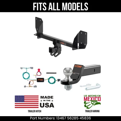 适用于 18 - 20 沃尔沃 XC90 拖车挂 4 针接线 2 英寸球适合所有 Curt 6K 2 拖 — 第 1/4 张图片