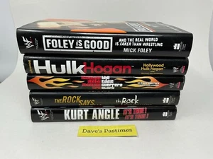 Lote de 5 libros de lucha libre WWE WWF de tapa dura Foley Hulk Hogan Eddie Kurt Rock - Imagen 1 de 24