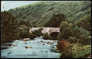 Fingle Bridge Dartmoor Devon F. Frith Postcard - Picture 1 of 2
