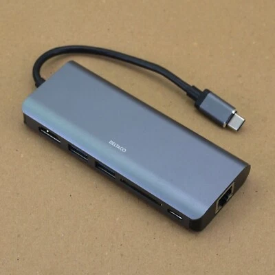 USB C Hub-Deltaco Docking Station USB C Adapter USBC-1266 - Image 1 of 4