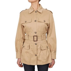 DOLCE & GABBANA Metal Crown Button Safari Trench Coat Jacket Beige 12353 - Picture 1 of 4