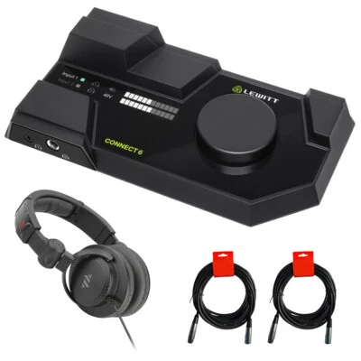 Lewitt CONNECT 6 Desktop 6x6 Audio Interface w/ Headphone & 2x XLR Cables - Image 1 of 4