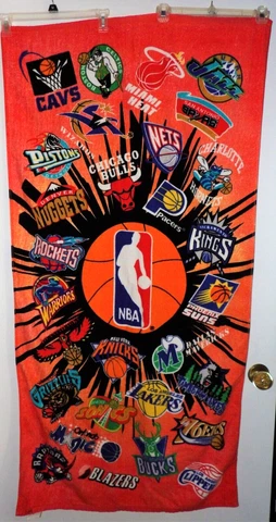 Pre-2002 NBA Basketball Towel Vancouver Grizzlies/New Jersey Nets/Seattle Sonics Cover