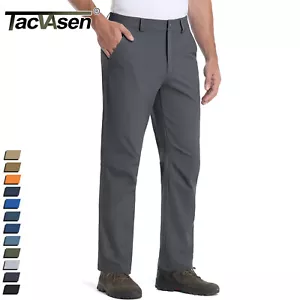 Herren leichte Wanderhose elastische Taille schnell trocknende Freizeit Arbeitshose - Bild 1 von 96