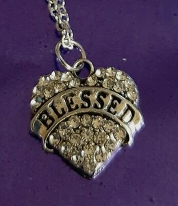 Collana con Ciondolo BLESSED gatto nero argento cappello sabba witch fuoco stras - Imagen 1 de 2