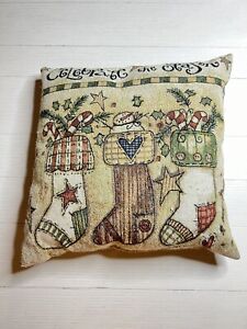 Pat Yuille Celebrate The Season Holiday Tapestry Pillow 15”