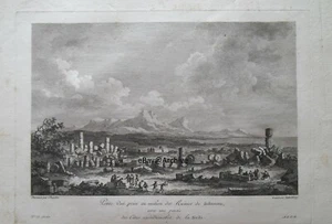 1798 Ruines de Selinunte by J. C. Richard de Saint Non vintage radierung Sicilia - Bild 1 von 3