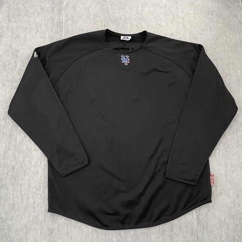 New York Mets Sweater Adult Extra Large Black Baseball Fleece Sweatshirt Mens XL Cover