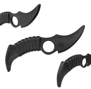 Plastic Karambit Double Blade Knife Black Training Martial Arts Self Desfense - Picture 1 of 5