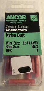 Ancor 230100 Corrosion Resistant 22-18 AWG Nylon Butt Connectors - Picture 1 of 4