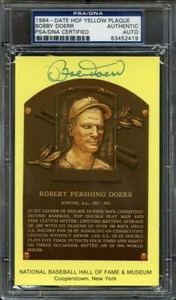 Bobby Doerr, Boston Red Sox — Hall of Fame Yellow Post Card Autograph — PSA/DNA - Picture 1 of 5