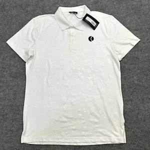 Bjorn Borg Toby Polo Shirt Men's Medium White Stretch Performance Short Sleeve - Picture 1 of 10
