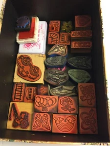 Lot Of Rubber Stamps Mounted 26 - Picture 1 of 6