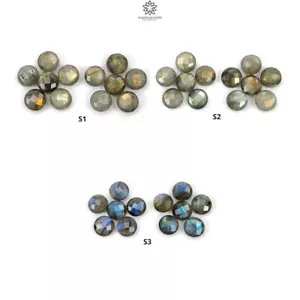 Juego de 12 piezas de briolette de labradorita de fuego azul intermitente arco iris sin tratar - Imagen 1 de 4