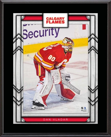 Dan Vladar Calgary Flames 10.5" x 13" Sublimated Player Plaque Cover