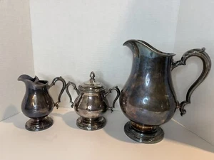 Rogers Bros Remembrance Silver Jug Set Of 3, 9803 9804 9817 Good Condition 1847 - Picture 1 of 19