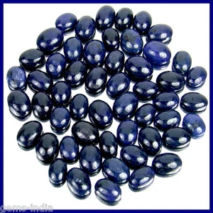 XCLUSIVE 545 CT/53 STCK. NATURBLAU SAPHIRE OVALER RING GRÖSSE SET ~ 12-15 MM EDELSTEIN EDH - Bild 1 von 1